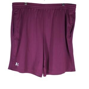 Under Armour Shorts Men’s XXL Maroon Athletic Performance Workout Sportswear